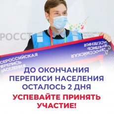 До окончания переписи населения осталось 2 дня